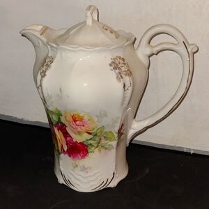 Gorgeous Floral Chocolate Pot - Rose & Gold